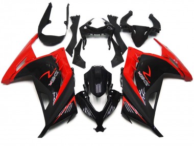 2013-2018 Red and Black Gloss Kawasaki Ninja 300 Motorcycle Fairings