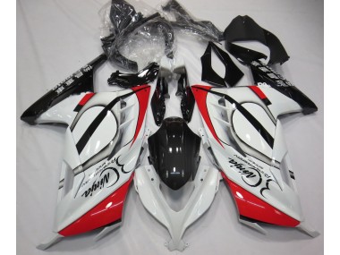 2013-2018 Red and White Kawasaki Ninja 300 Motorcycle Fairings