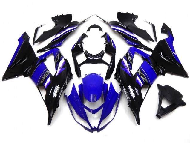 2013-2018 Vibrant Deep Blue and Black Kawasaki ZX6R Motorcycle Fairings 2013-2018 Vibrant Deep Blue and Black Kawasaki ZX6R Motorcycle Fairings