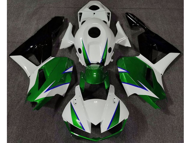 2013-2020 Gloss Green White and Blue Honda CBR600RR Motorcycle Fairings 2013-2020 Gloss Green White and Blue Honda CBR600RR Motorcycle Fairings