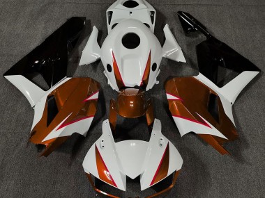 2013-2020 Gloss Orange White and Red Honda CBR600RR Motorcycle Fairings