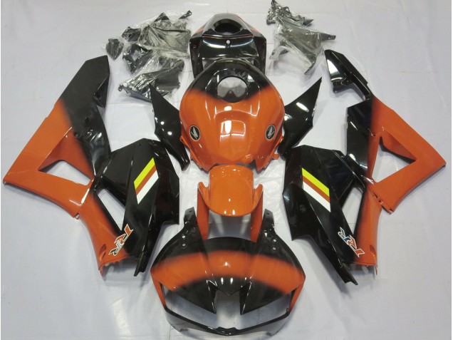 2013-2020 Gloss Orange and Black Fade Honda CBR600RR Motorcycle Fairings 2013-2020 Gloss Orange and Black Fade Honda CBR600RR Motorcycle Fairings