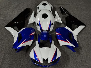 2013-2020 Gloss White and Deep Blue Honda CBR600RR Motorcycle Fairings
