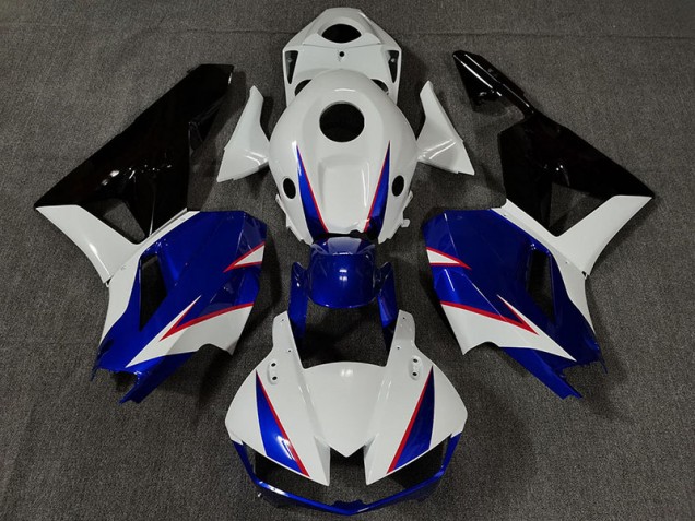 2013-2020 Gloss White and Deep Blue Honda CBR600RR Motorcycle Fairings 2013-2020 Gloss White and Deep Blue Honda CBR600RR Motorcycle Fairings