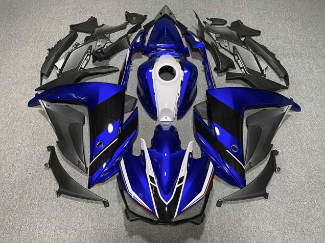2015-2018 Blue Black and White Yamaha R3 Motorcycle Fairings 2015-2018 Blue Black and White Yamaha R3 Motorcycle Fairings