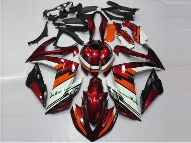 2015-2018 Orange and Maroon Yamaha R3 Motorcycle Fairings