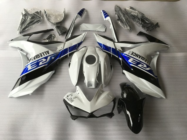 2015-2018 White Blue and Black Yamaha R3 Motorcycle Fairings 2015-2018 White Blue and Black Yamaha R3 Motorcycle Fairings