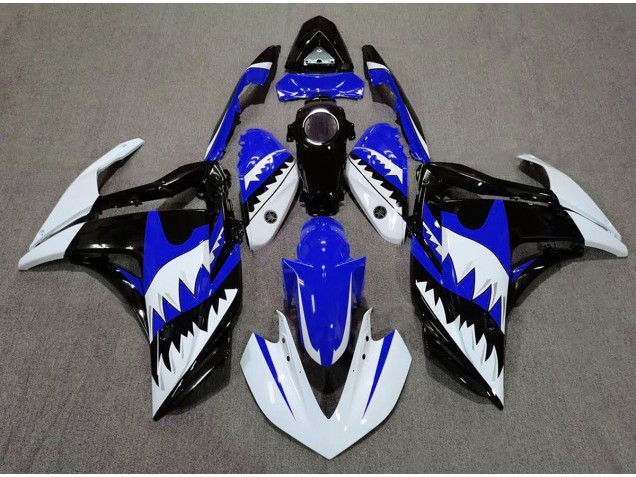 2015-2018 White Shark & Blue Yamaha R3 Motorcycle Fairings 2015-2018 White Shark & Blue Yamaha R3 Motorcycle Fairings
