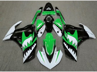 2015-2018 White Shark & Green Yamaha R3 Motorcycle Fairings