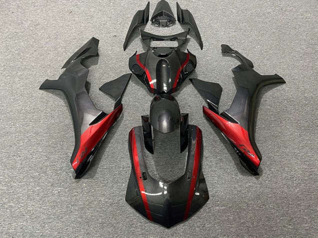 2015-2019 Carbon Fiber Style & Red Yamaha R1 Motorcycle Fairings 2015-2019 Carbon Fiber Style & Red Yamaha R1 Motorcycle Fairings