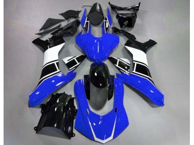2015-2019 Gloss Blue White and Black Yamaha R1 Motorcycle Fairings