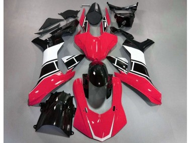 2015-2019 Gloss Red White and Black Yamaha R1 Motorcycle Fairings