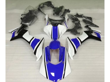 2015-2019 Gloss White Blue and Black Yamaha R1 Motorcycle Fairings