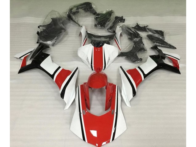 2015-2019 Gloss White Red and Black Yamaha R1 Motorcycle Fairings 2015-2019 Gloss White Red and Black Yamaha R1 Motorcycle Fairings
