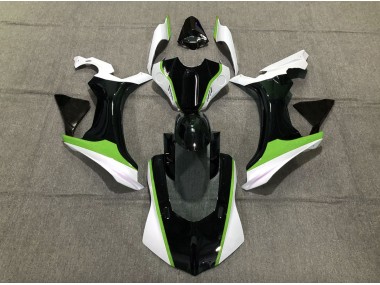 2015-2019 Green Black and White Yamaha R1 Motorcycle Fairings