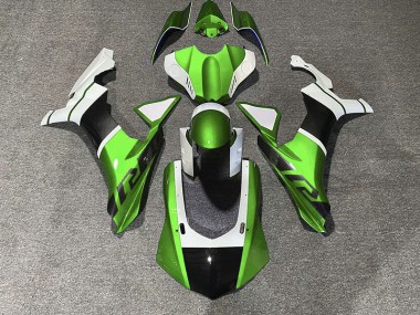 2015-2019 Green & Carbon Fiber Accents Yamaha R1 Motorcycle Fairings
