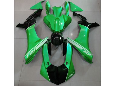 2015-2019 Lizard Green and Black Yamaha R1 Motorcycle Fairings