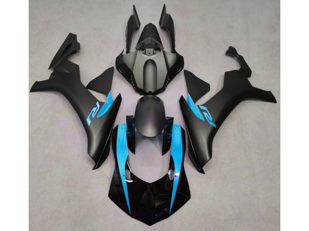 2015-2019 Matte Black & Light Blue Yamaha R1 Motorcycle Fairings 2015-2019 Matte Black & Light Blue Yamaha R1 Motorcycle Fairings