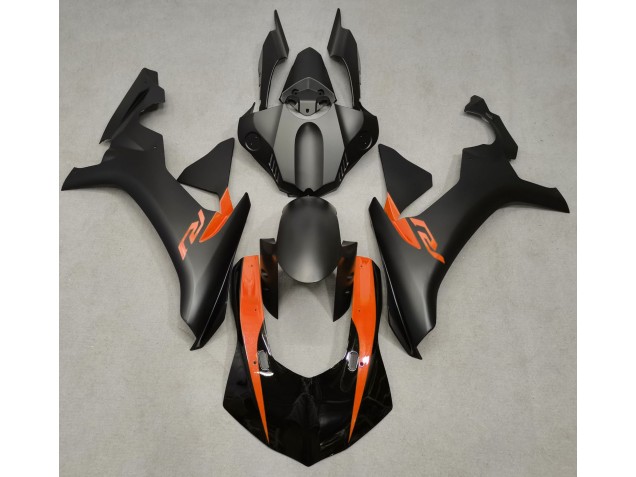 2015-2019 Matte Black & Orange Yamaha R1 Motorcycle Fairings 2015-2019 Matte Black & Orange Yamaha R1 Motorcycle Fairings