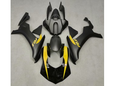 2015-2019 Matte Black & Yellow Yamaha R1 Motorcycle Fairings