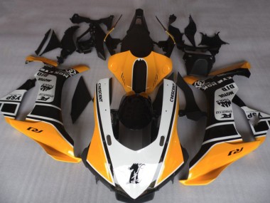 2015-2019 Orange and White Yamaha R1 Motorcycle Fairings