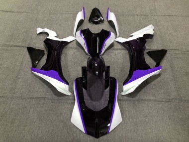 2015-2019 Purple Black and White Yamaha R1 Motorcycle Fairings