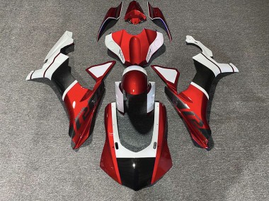 2015-2019 Red & Carbon Fiber Accents Yamaha R1 Motorcycle Fairings