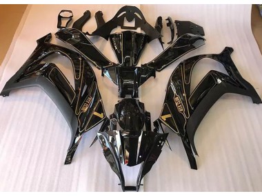 2016-2019 Black and Gold Kawasaki ZX10R Motorcycle Fairings