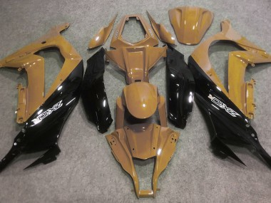 2016-2019 Desert Tan and Black Kawasaki ZX10R Motorcycle Fairings