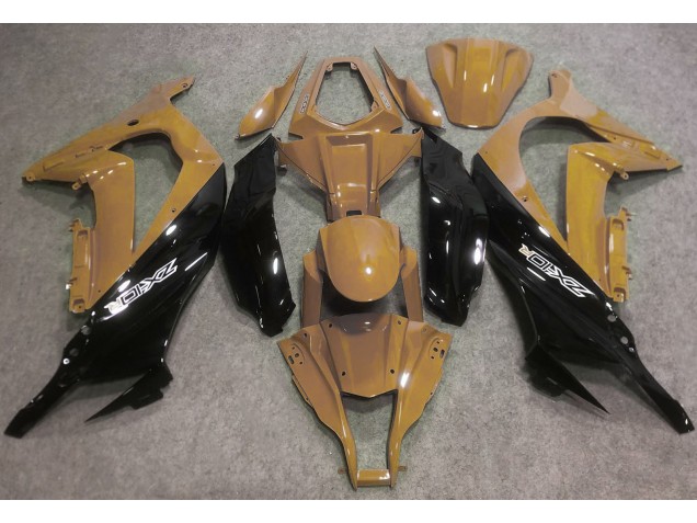 2016-2019 Desert Tan and Black Kawasaki ZX10R Motorcycle Fairings 2016-2019 Desert Tan and Black Kawasaki ZX10R Motorcycle Fairings