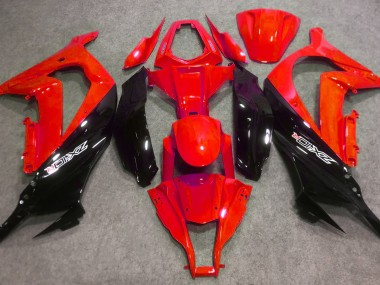 2016-2019 Gloss Red and Black Kawasaki ZX10R Motorcycle Fairings