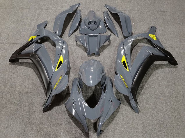 2016-2019 Nardo Gray & Black Kawasaki ZX10R Motorcycle Fairings 2016-2019 Nardo Gray & Black Kawasaki ZX10R Motorcycle Fairings