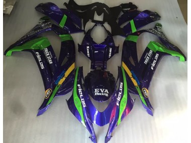 2016-2019 Purple Green and Gloss Kawasaki ZX10R Motorcycle Fairings