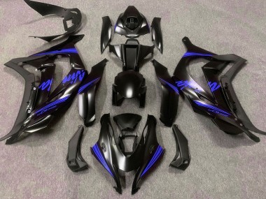 2016-2019 Satin Black & Blue Kawasaki ZX10R Motorcycle Fairings