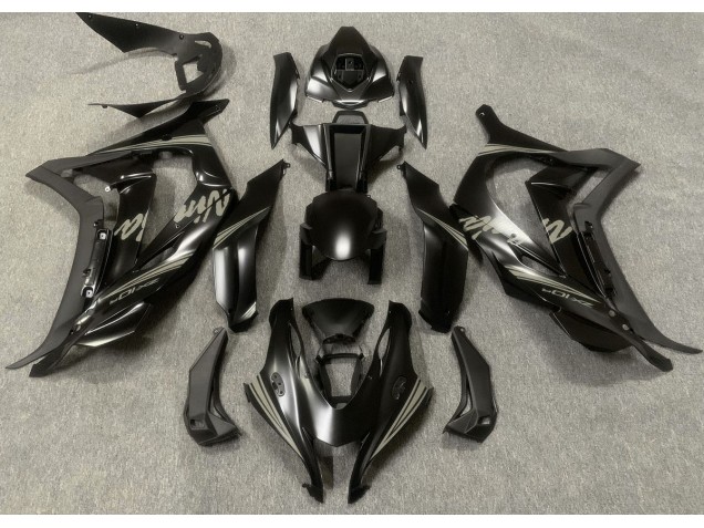 2016-2019 Satin Black & Grey Kawasaki ZX10R Motorcycle Fairings 2016-2019 Satin Black & Grey Kawasaki ZX10R Motorcycle Fairings