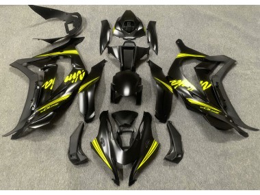 2016-2019 Satin Black & Yellow Kawasaki ZX10R Motorcycle Fairings
