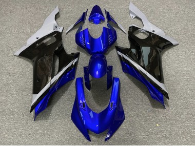2017-2019 Cement Black and Blue Yamaha R6 Motorcycle Fairings
