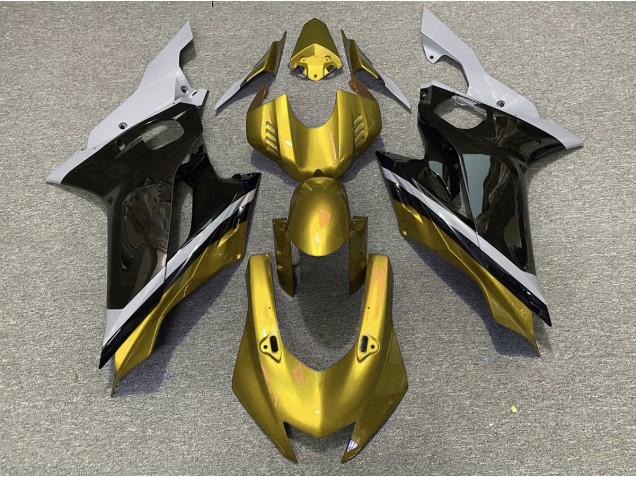 2017-2019 Cement Black and Gold Yamaha R6 Motorcycle Fairings 2017-2019 Cement Black and Gold Yamaha R6 Motorcycle Fairings