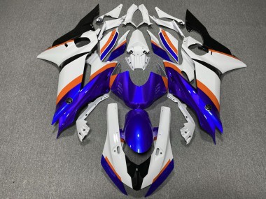 2017-2019 Deep Blue and Orange Yamaha R6 Motorcycle Fairings