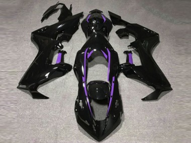 2017-2019 Gloss Black & Purple Lining Honda CBR1000RR Motorcycle Fairings