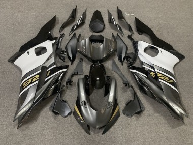 2017-2019 Gunmetal Grey and Gold Yamaha R6 Motorcycle Fairings