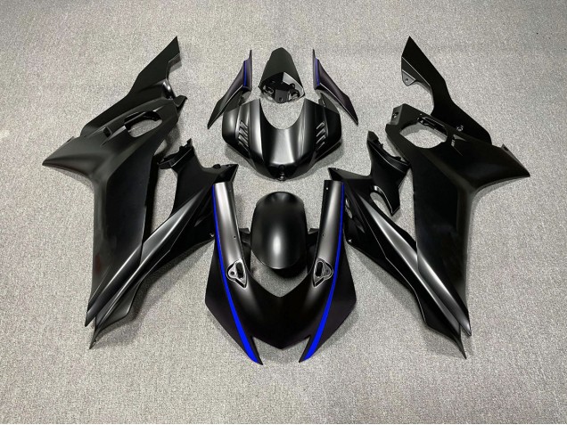 2017-2019 Matte Black & Blue Accents Yamaha R6 Motorcycle Fairings 2017-2019 Matte Black & Blue Accents Yamaha R6 Motorcycle Fairings