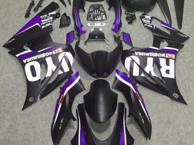 2017-2019 Matte Black & Purple Suzuki GSXR 1000 Motorcycle Fairings