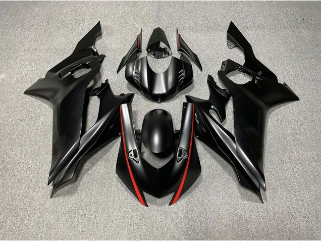 2017-2019 Matte Black & Red Accents Yamaha R6 Motorcycle Fairings 2017-2019 Matte Black & Red Accents Yamaha R6 Motorcycle Fairings