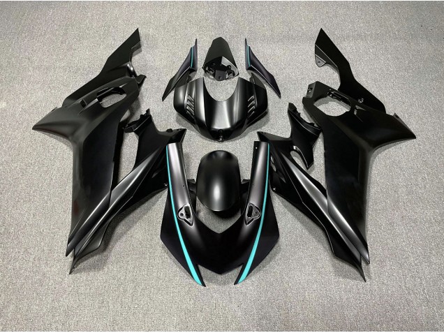2017-2019 Matte Black & Teal Accents Yamaha R6 Motorcycle Fairings 2017-2019 Matte Black & Teal Accents Yamaha R6 Motorcycle Fairings