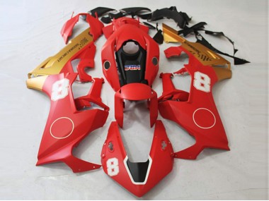 2017-2019 Matte Red and Matte Gold Honda CBR1000RR Motorcycle Fairings