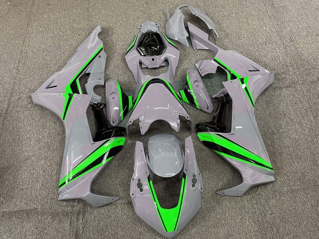 2017-2019 Nardo with Green Stripes Honda CBR1000RR Motorcycle Fairings 2017-2019 Nardo with Green Stripes Honda CBR1000RR Motorcycle Fairings