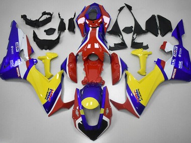 2017-2019 Red Blue and Yellow HRC Honda CBR1000RR Motorcycle Fairings
