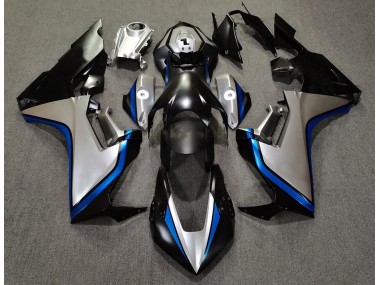 2017-2019 Silver and Black & Blue Honda CBR1000RR Motorcycle Fairings