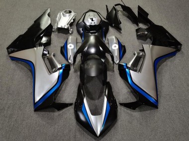 2017-2019 Silver and Black & Blue Honda CBR1000RR Motorcycle Fairings